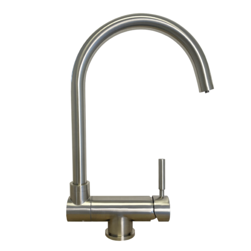 Rubinetto da cucina Abbattibile sottofinestra 3 vie 3/8” Nickel Spazzolato. COD: CL-10003072NSX