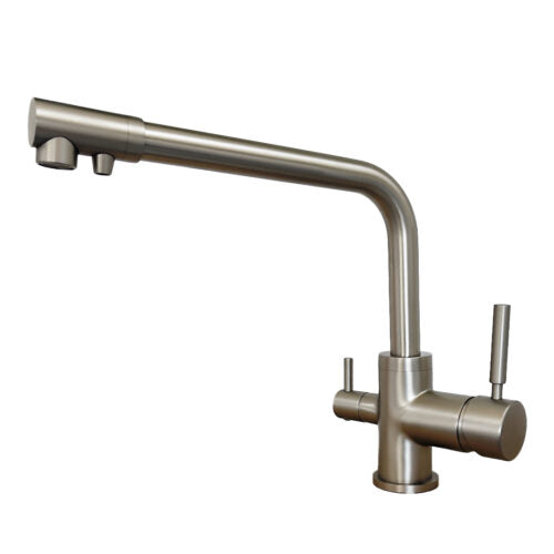 Rubinetto da cucina 3 vie 3/8” Nickel Spazzolato. COD: CL-330382-NK