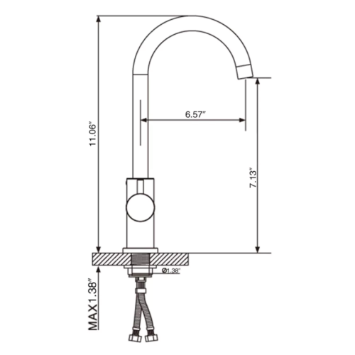 Rubinetto da cucina 4 vie 3/8″ Cromo COD: CL-10004006CRX