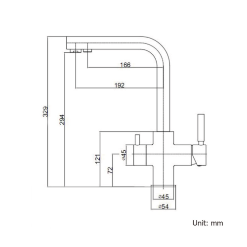 Rubinetto da cucina 3 vie 3/8” COD:  CL-10003023CRX