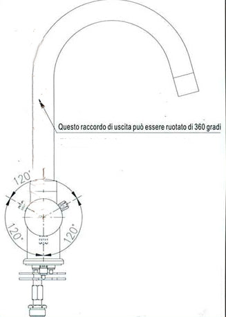 Rubinetto da cucina 5 vie 3/8″ Bianco COD: CL-10005015BIX