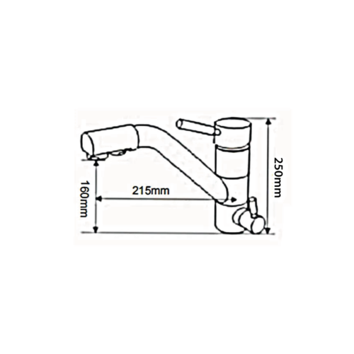 Rubinetto da cucina Miscelatore 3 vie 3/8″ Nickel Spazzolato. COD: CL-10003095NSX